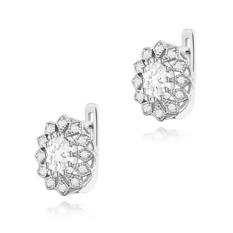 Cercei Aur 14K cu Diamante de Laborator 0.61 ct, imaginea 5 din 6