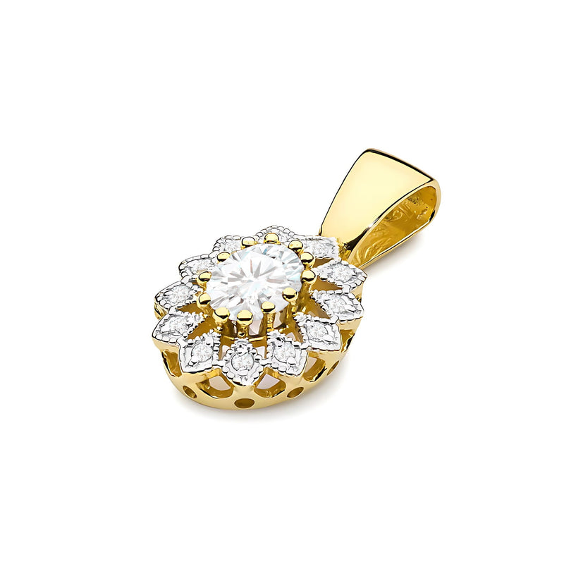 Pandantiv Aur 14K cu Diamante de Laborator 0.50 ct, imaginea 2 din 6