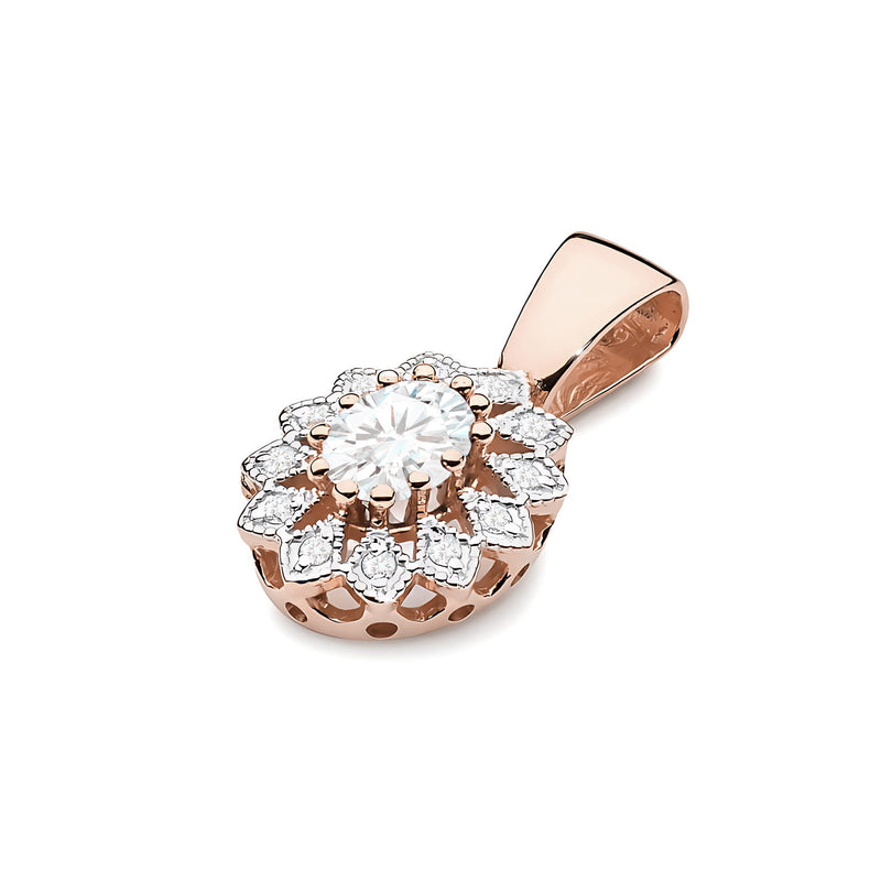 Pandantiv Aur 14K cu Diamante de Laborator 0.50 ct, imaginea 4 din 6