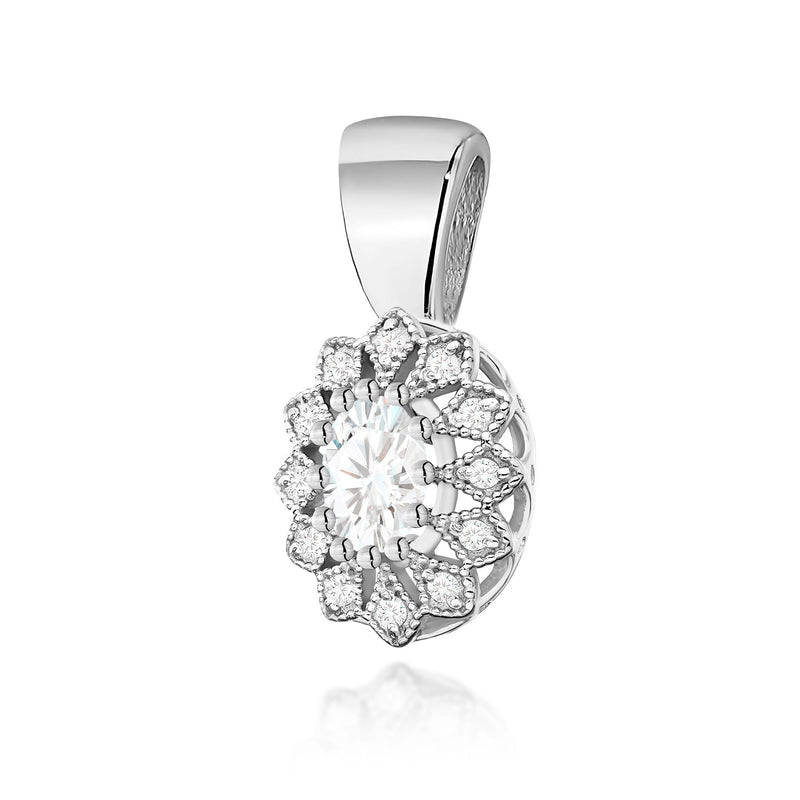 Pandantiv Aur 14K cu Diamante de Laborator 0.50 ct, imaginea 5 din 6