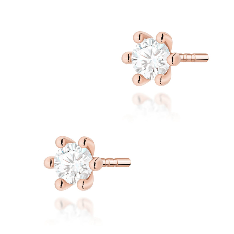 Cercei Aur 14K cu Diamant de Laborator 0.15 ct, imaginea 4 din 9