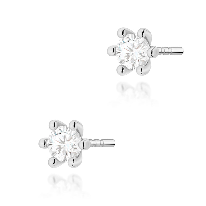 Cercei Aur 14K cu Diamant de Laborator 0.15 ct, imaginea 7 din 9