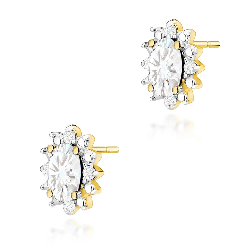 Cercei Aur 14K cu Diamante de Laborator 0.54 ct — Aur galben