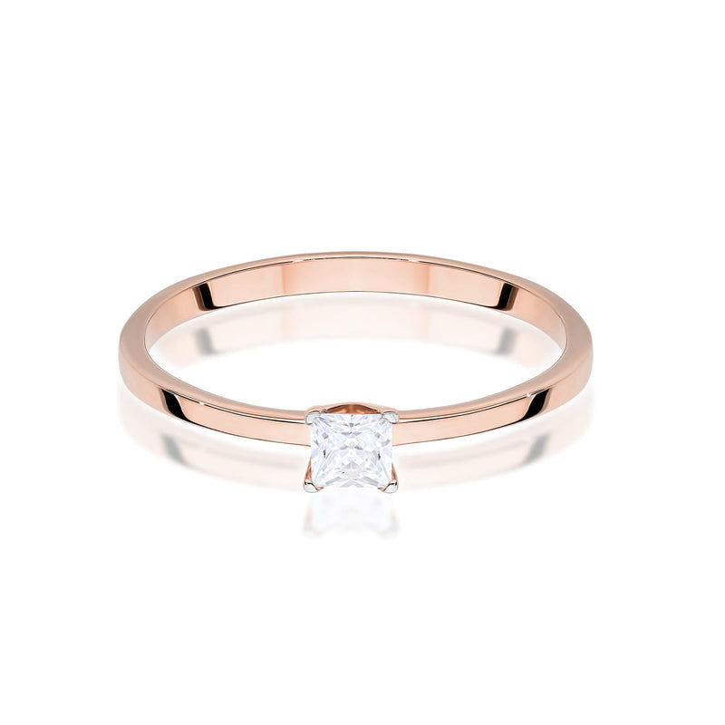 Inel Aur 14K cu Diamant de Laborator 0.15 ct, imaginea 6 din 12