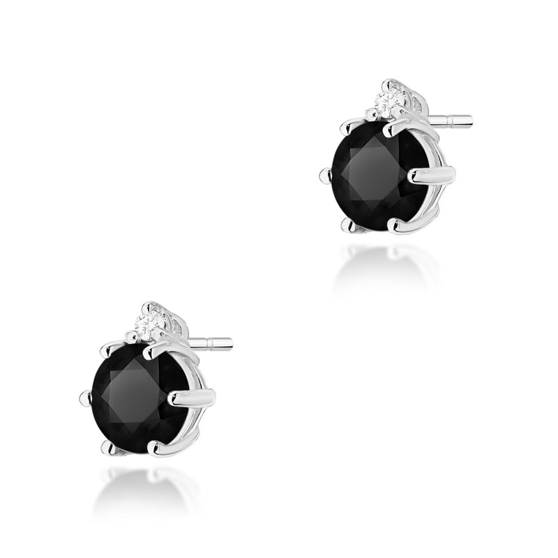 Cercei Aur 14K cu Diamante Naturale Albe si Negre 0.53 ct, imaginea 5 din 6