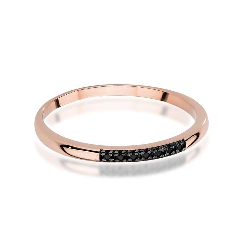 Inel Aur 14K cu Diamante Negre W0607, imaginea 6 din 12