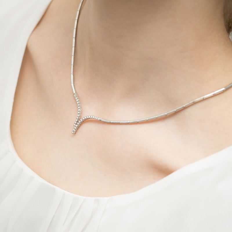Colier Aur 14K cu Diamante Naturale 0.29 ct, imaginea 3 din 3