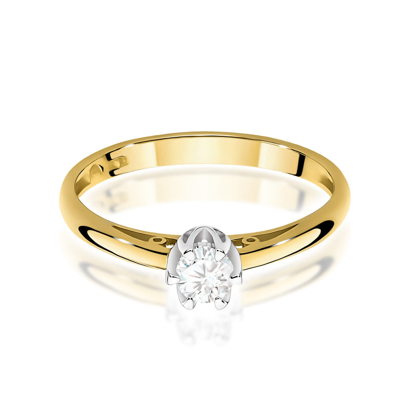 Inel Aur 14K cu Diamant de Laborator 0.15 ct, imaginea 2 din 12
