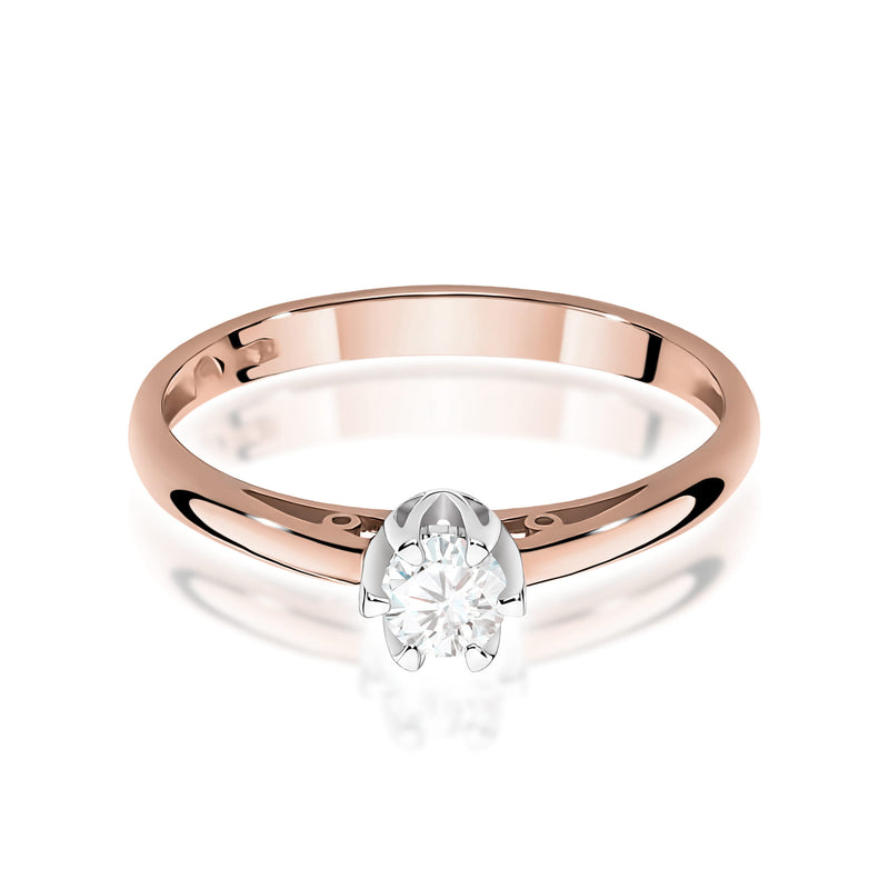 Inel Aur 14K cu Diamant de Laborator 0.15 ct, imaginea 6 din 12