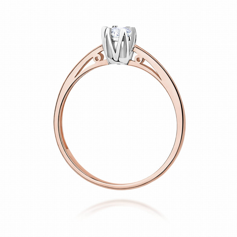 Inel Aur 14K cu Diamant de Laborator 0.15 ct, imaginea 7 din 12