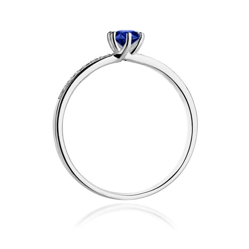 Inel Aur 14K cu Safir 0.15 ct si Diamante Naturale 0.07 ct, imaginea 11 din 12