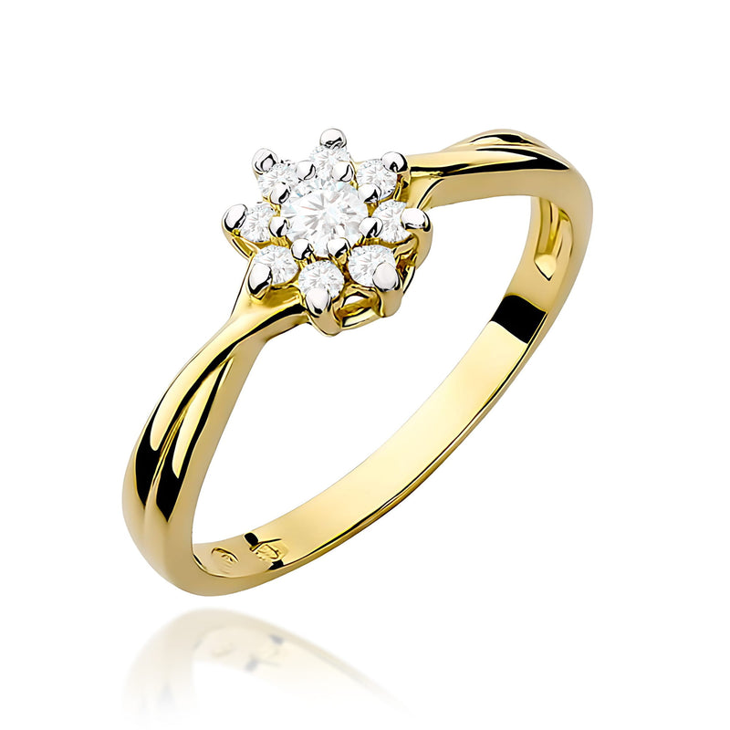 Inel Aur 14K cu Diamante de Laborator 0.22 ct — Aur galben