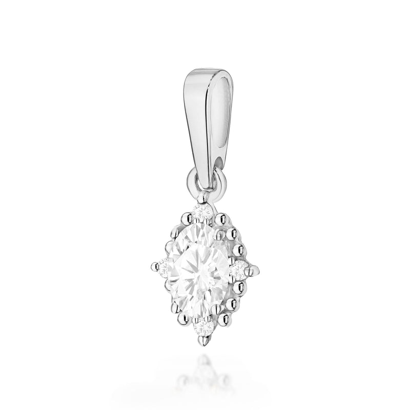 Pandantiv Aur 14K cu Diamante de Laborator 0.27 ct, imaginea 5 din 6