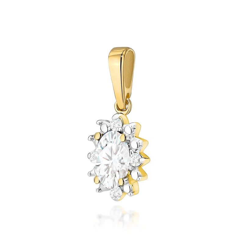 Pandantiv Aur 14K cu Diamante de Laborator 0.27 ct — Aur galben