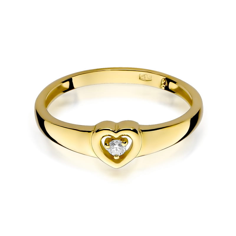 Inel Aur 9K cu Diamant Natural 0.04 ct, imaginea 2 din 8
