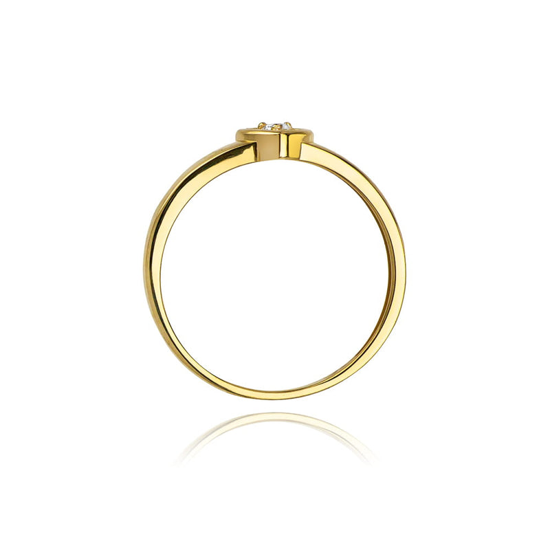 Inel Aur 9K cu Diamant Natural 0.04 ct, imaginea 3 din 8