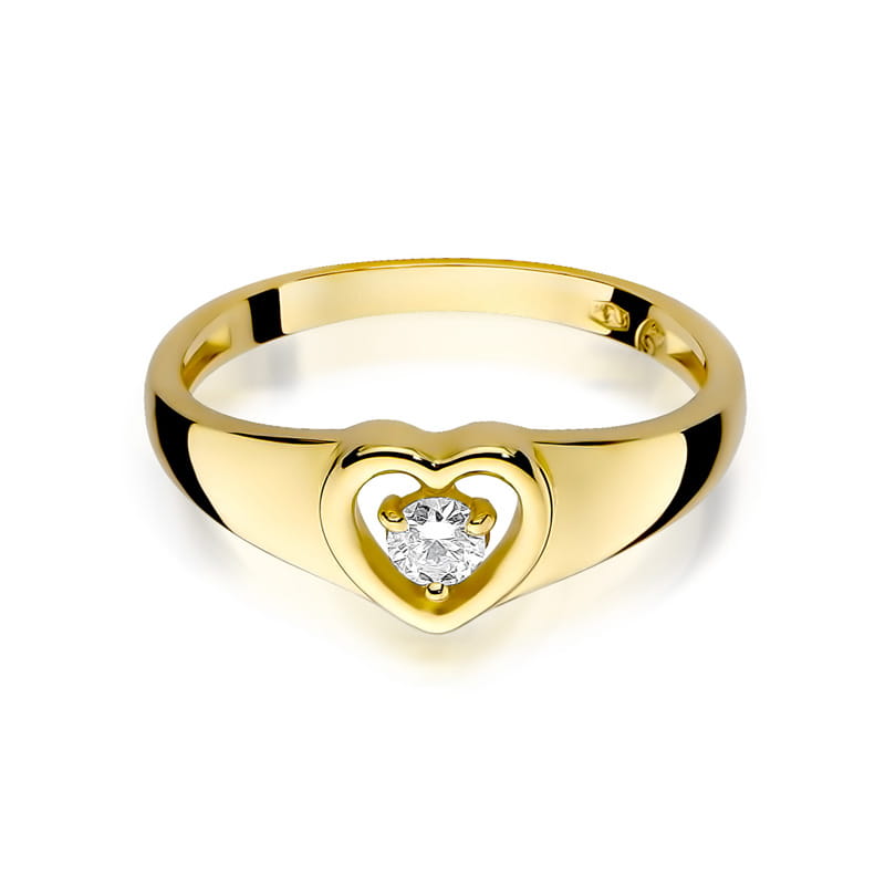 Inel Aur 9K cu Diamant Natural 0.10 ct, imaginea 2 din 8