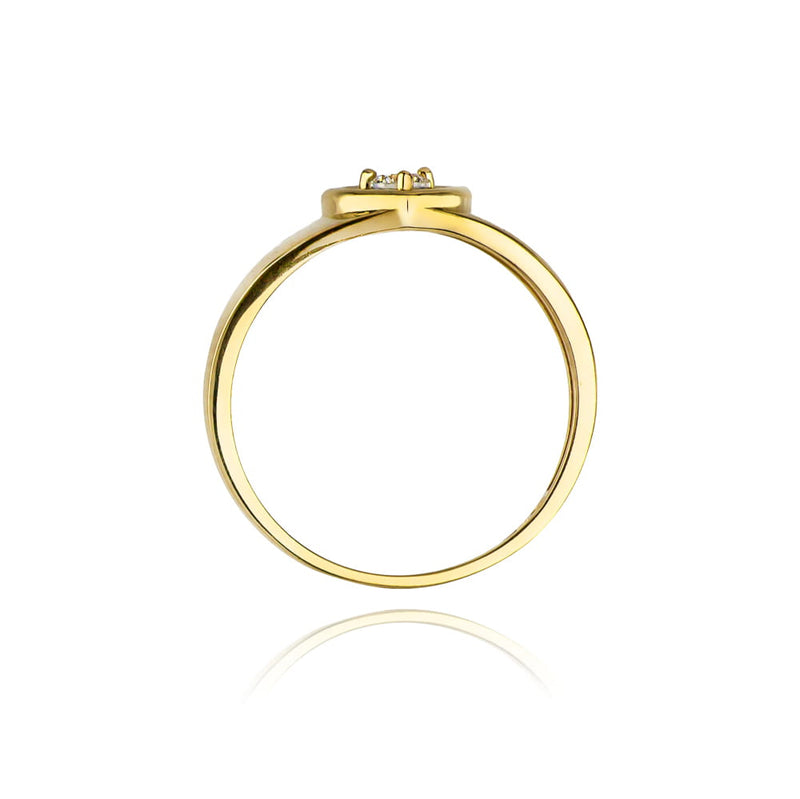 Inel Aur 9K cu Diamant Natural 0.10 ct, imaginea 3 din 8