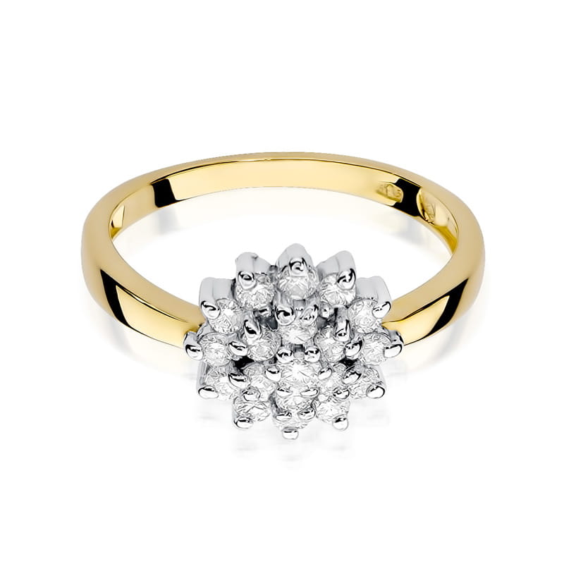 Inel Aur 9K cu Diamante Naturale 0.40 ct, imaginea 2 din 8