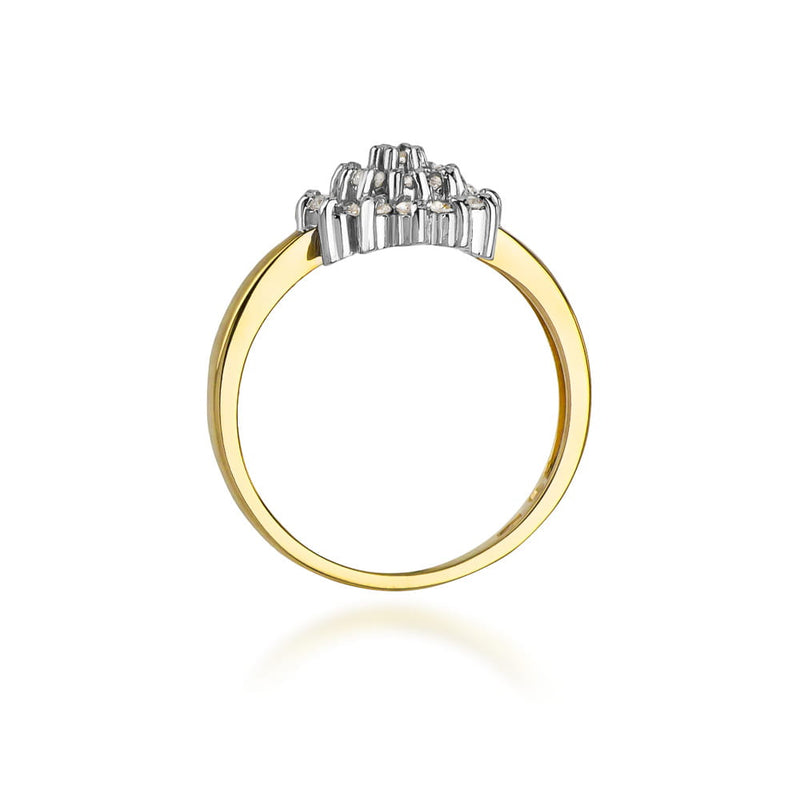 Inel Aur 9K cu Diamante Naturale 0.40 ct, imaginea 3 din 8