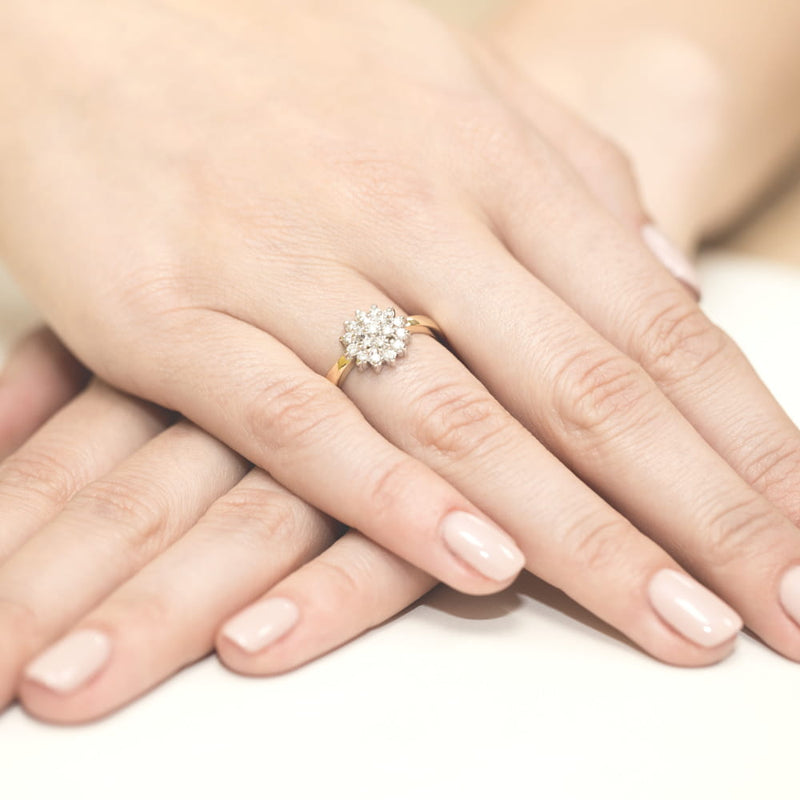 Inel Aur 9K cu Diamante Naturale 0.40 ct, imaginea 4 din 8