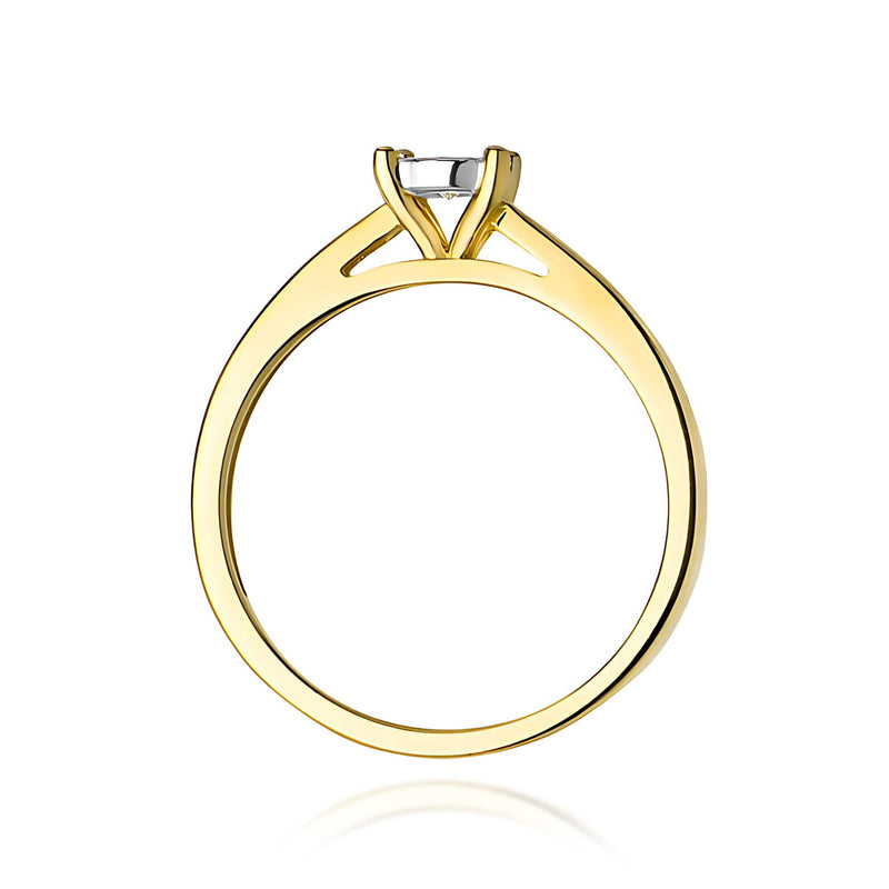 Inel Aur 9K cu Diamant Natural 0.08 ct, imaginea 3 din 8