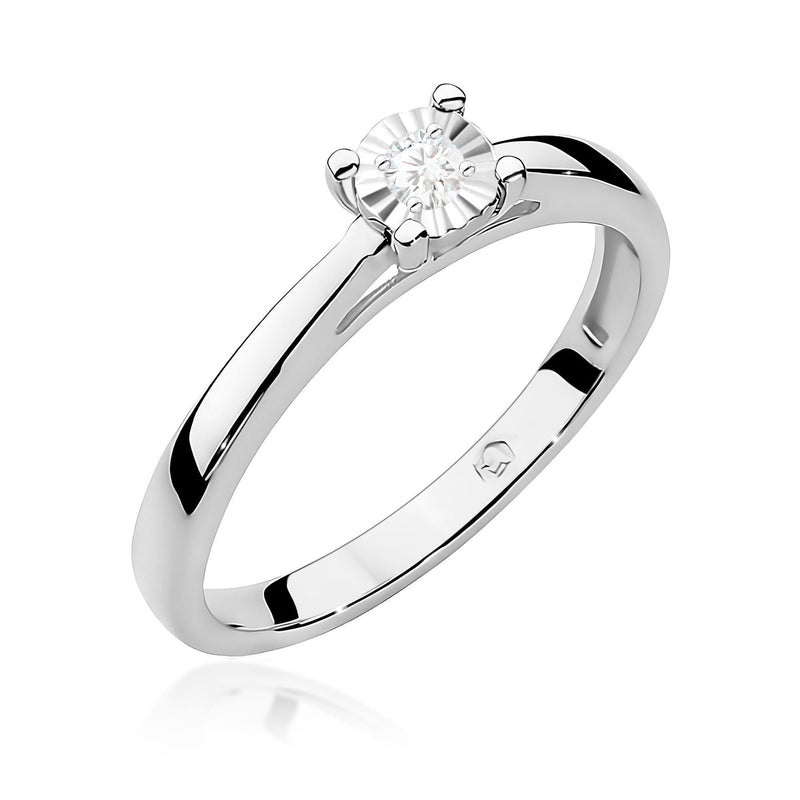 Inel Aur 9K cu Diamant Natural 0.08 ct, imaginea 5 din 8