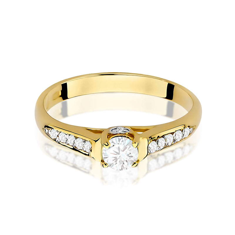 Inel Aur 9K cu Diamante Naturale 0.33 ct, imaginea 2 din 8