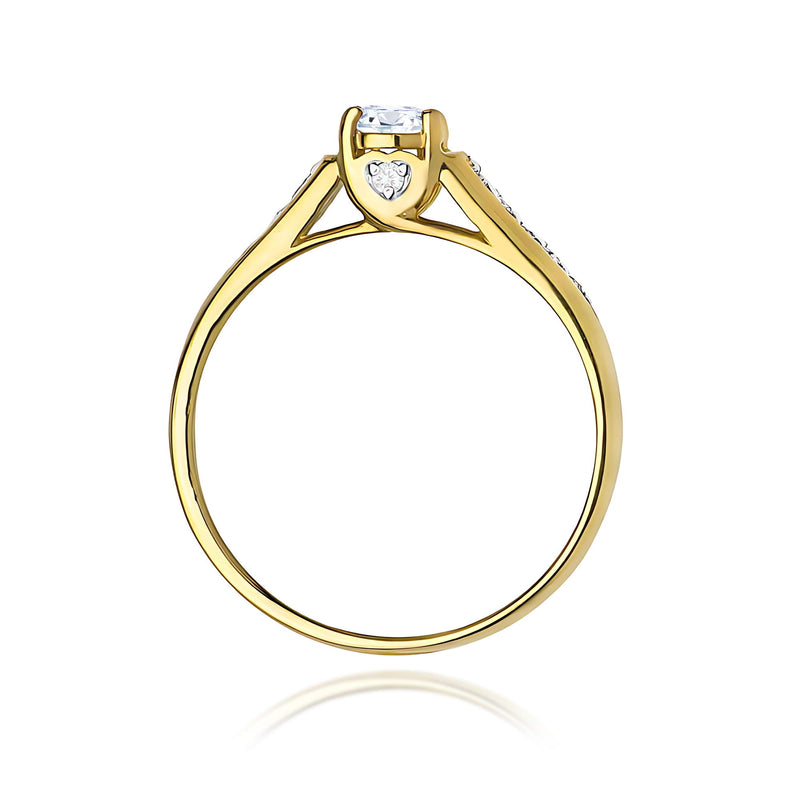 Inel Aur 9K cu Diamante Naturale 0.33 ct, imaginea 3 din 8