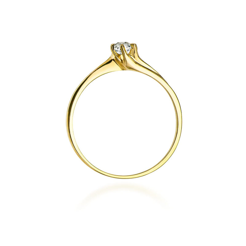 Inel Aur 9K cu Diamant Natural 0.10 ct, imaginea 3 din 8