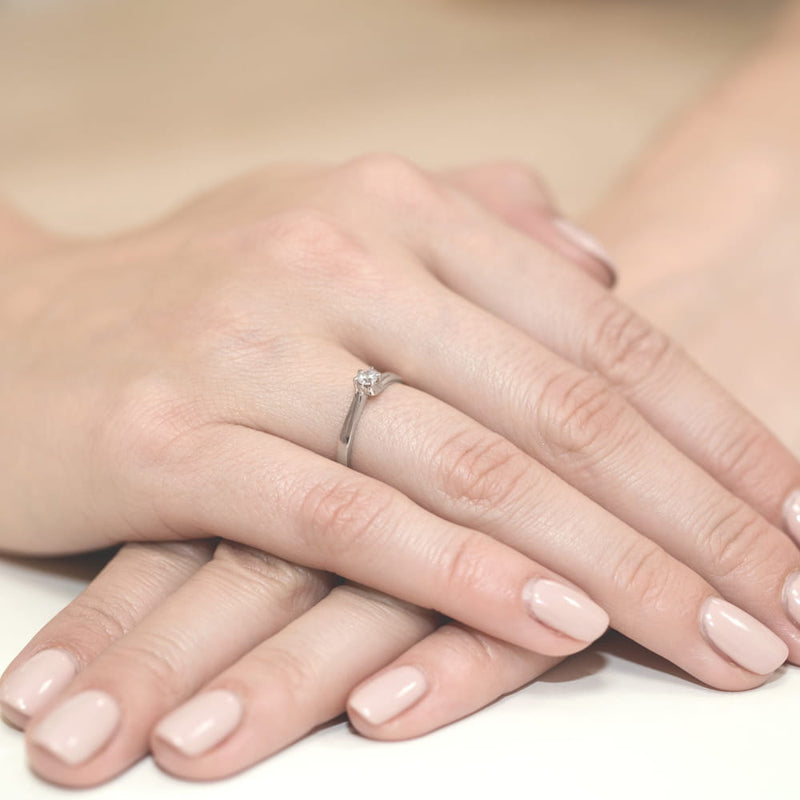 Inel Aur 9K cu Diamant Natural 0.10 ct, imaginea 8 din 8
