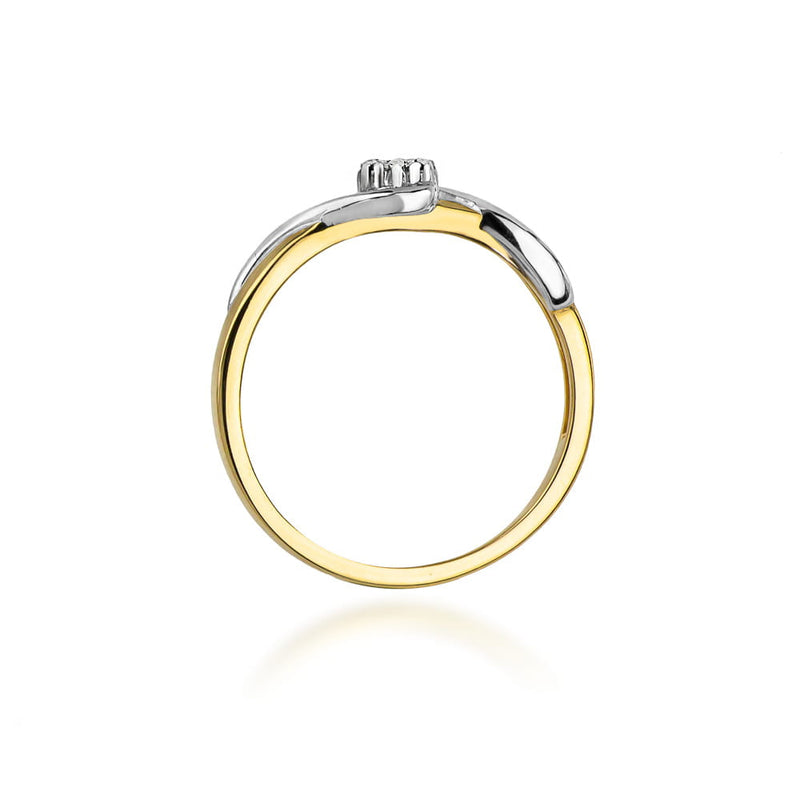 Inel Aur 9K cu Diamante Naturale 0.08 ct, imaginea 3 din 8