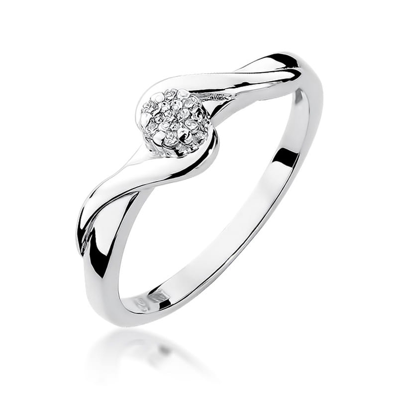 Inel Aur 9K cu Diamante Naturale 0.08 ct, imaginea 5 din 8