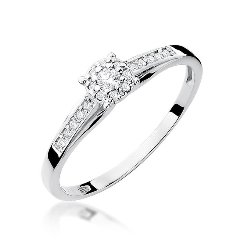 Inel Aur 9K cu Diamante Naturale 0.13 ct, imaginea 5 din 8