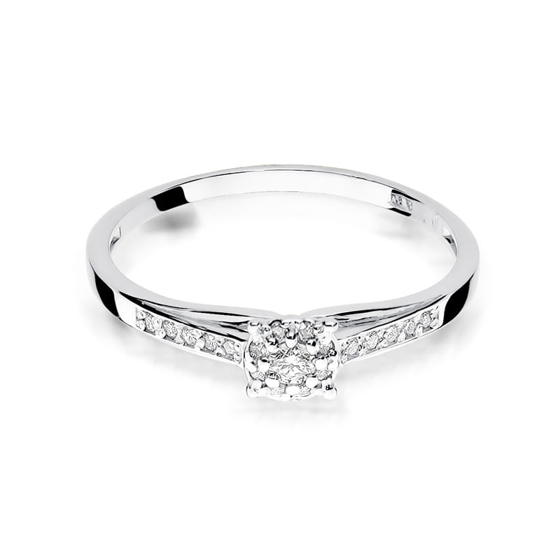 Inel Aur 9K cu Diamante Naturale 0.13 ct, imaginea 6 din 8