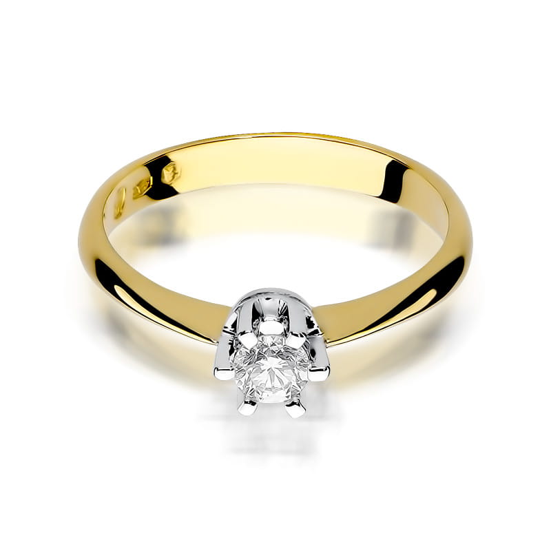 Inel Aur 9K cu Diamant Natural 0.23 ct, imaginea 2 din 8