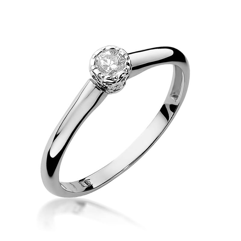 Inel Aur 9K cu Diamant Natural 0.13 ct, imaginea 5 din 8