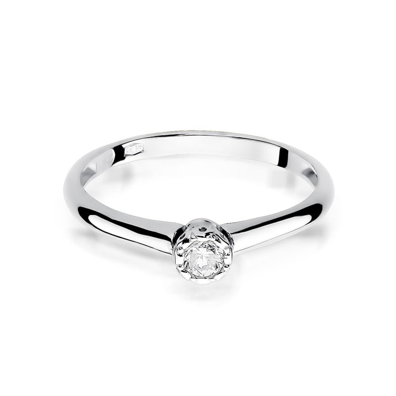 Inel Aur 9K cu Diamant Natural 0.13 ct, imaginea 6 din 8