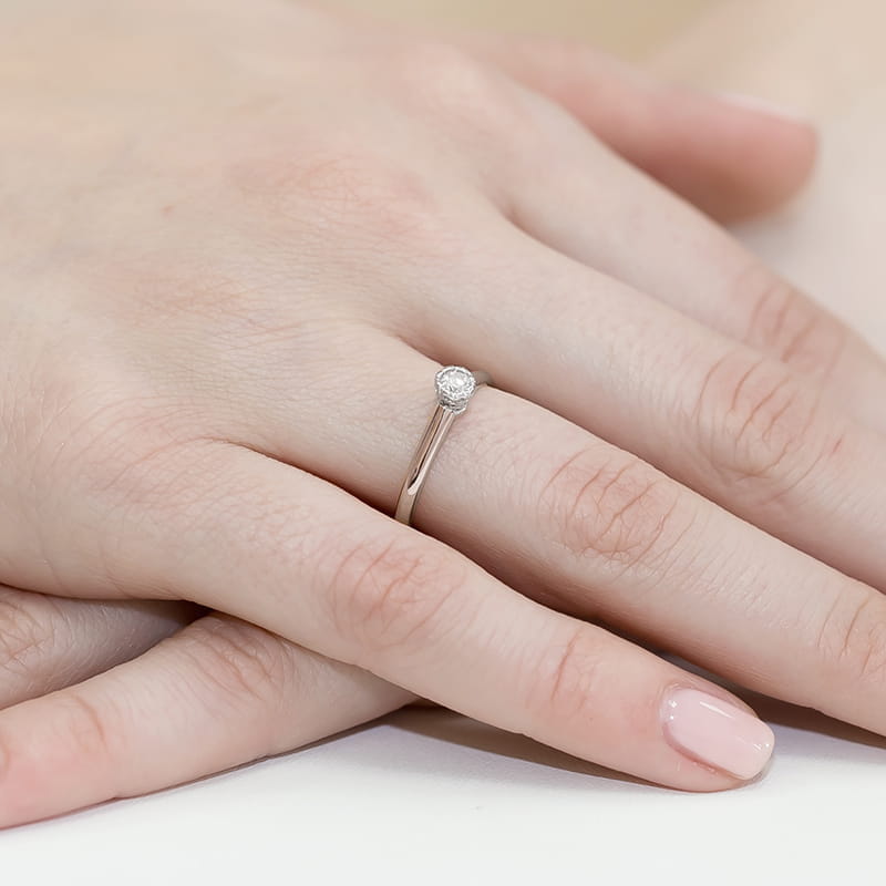 Inel Aur 9K cu Diamant Natural 0.13 ct, imaginea 8 din 8