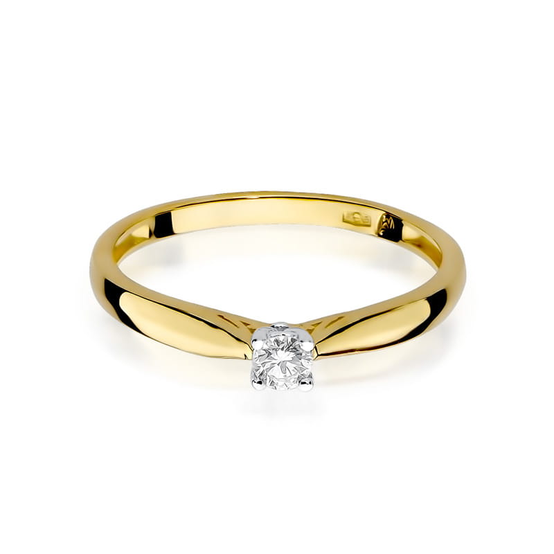 Inel Aur 9K cu Diamant Natural 0.10 ct, imaginea 2 din 8