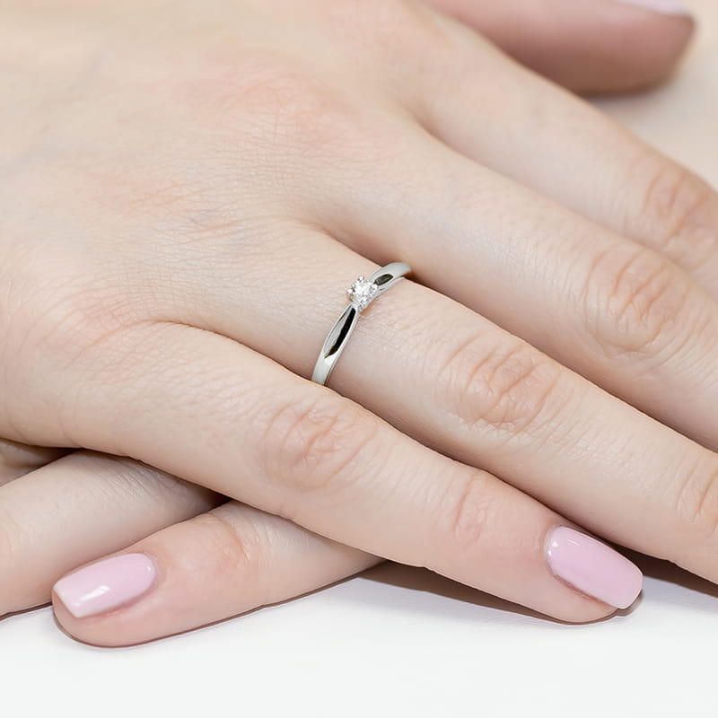 Inel Aur 9K cu Diamant Natural 0.10 ct, imaginea 8 din 8