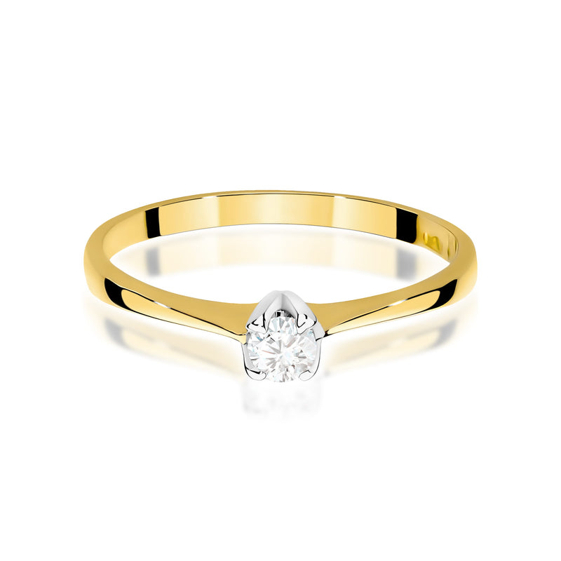 Inel Aur 9K cu Diamant Natural 0.10 ct, imaginea 2 din 8