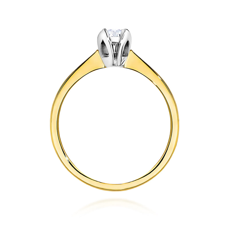 Inel Aur 9K cu Diamant Natural 0.10 ct, imaginea 3 din 8
