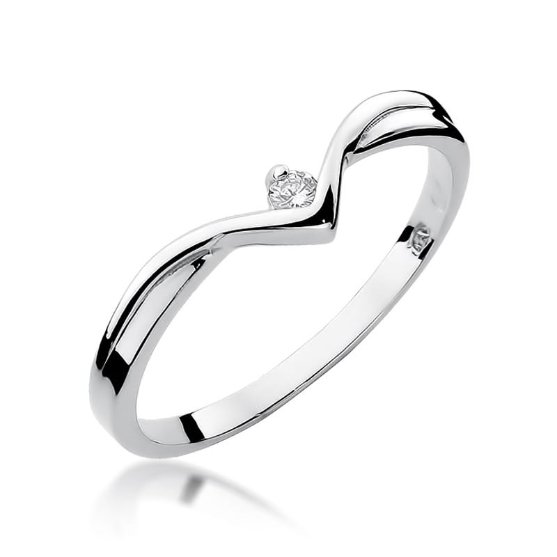 Inel Aur 9K cu Diamant Natural 0.04 ct, imaginea 5 din 8