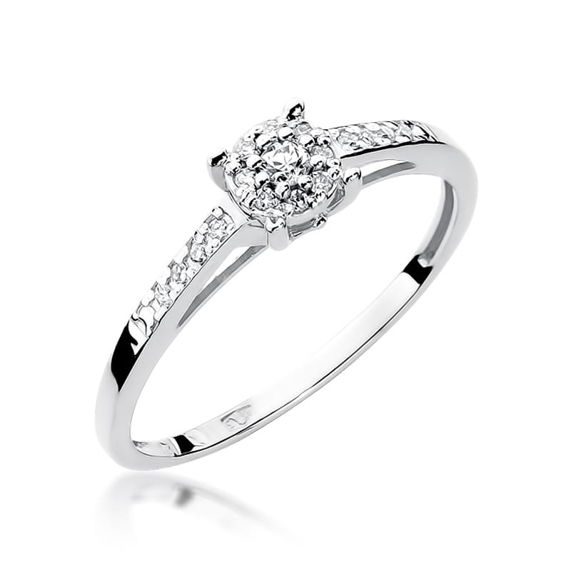 Inel Aur 9K cu Diamante Naturale 0.12 ct, imaginea 5 din 8