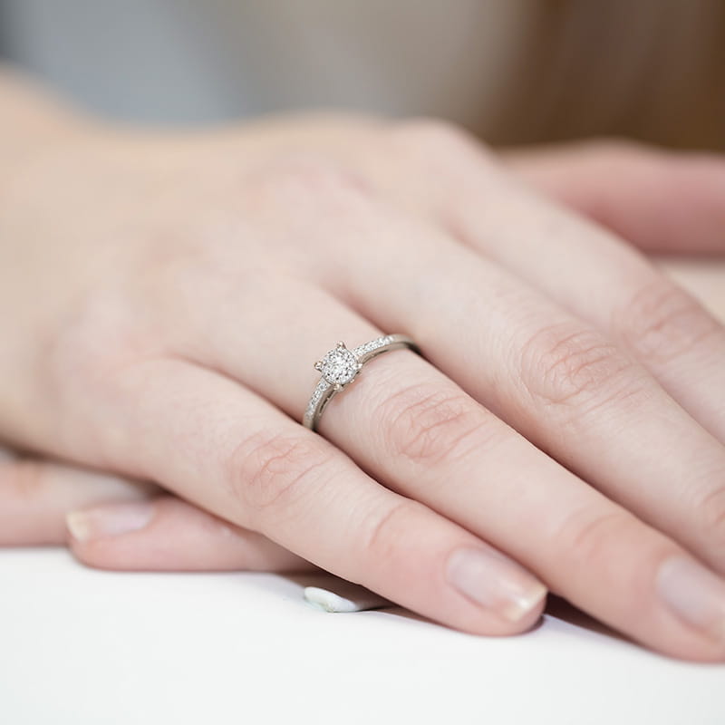 Inel Aur 9K cu Diamante Naturale 0.12 ct, imaginea 8 din 8