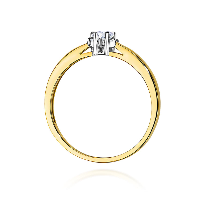 Inel Aur 9K cu Diamante Naturale 0.15 ct, imaginea 3 din 8