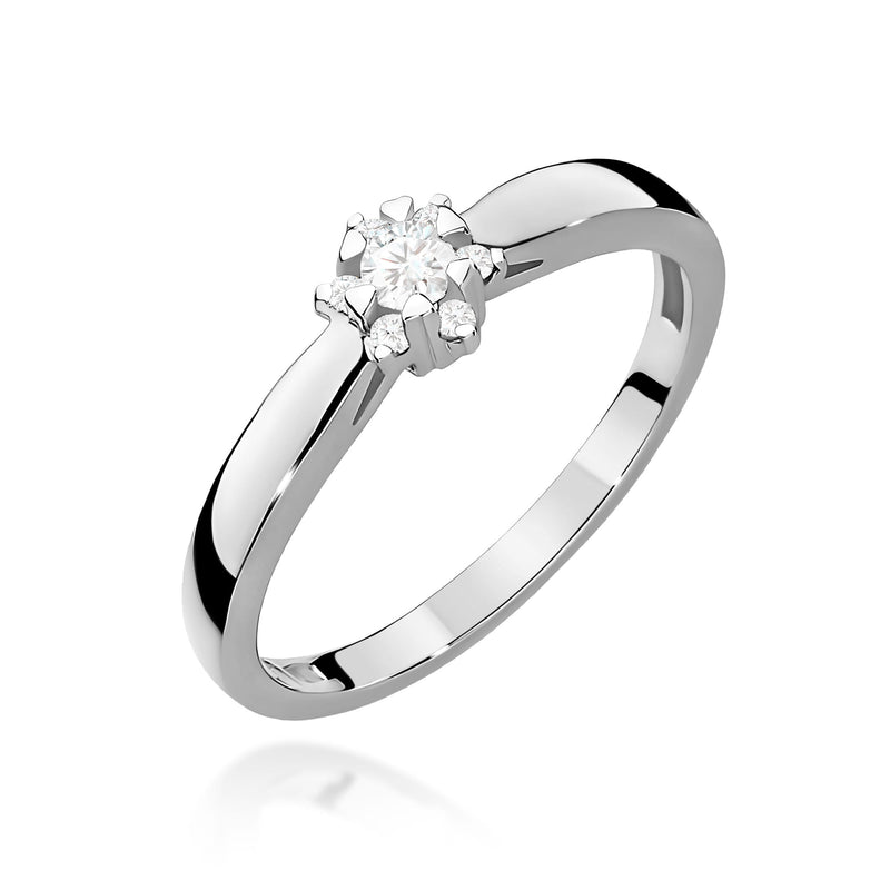 Inel Aur 9K cu Diamante Naturale 0.15 ct, imaginea 5 din 8