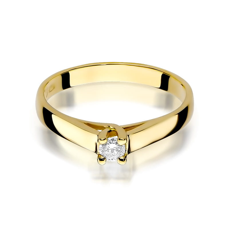 Inel Aur 9K cu Diamant Natural 0.10 ct, imaginea 2 din 8