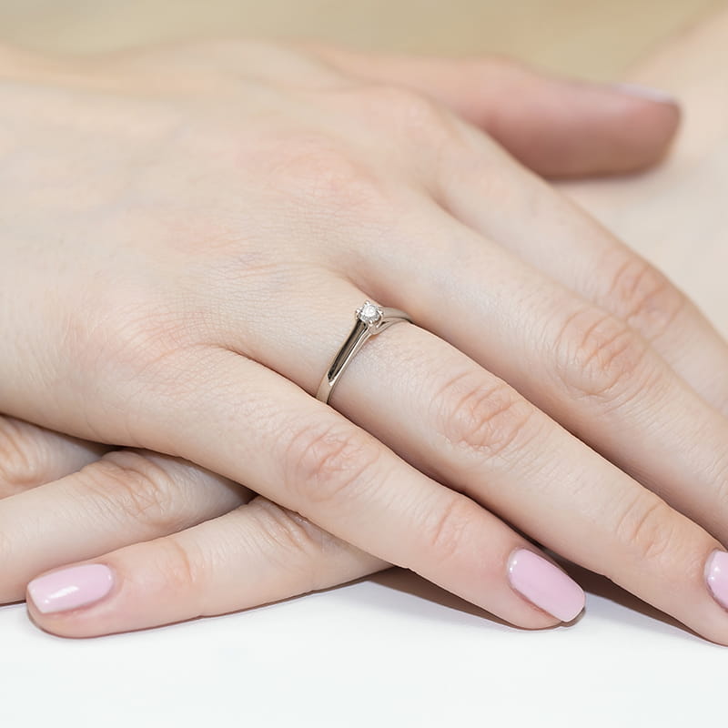 Inel Aur 9K cu Diamant Natural 0.10 ct, imaginea 8 din 8